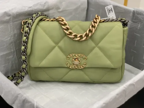 Chanel Womens Bags Shoulder Messenger Bags Chanel 19 Flap Bag Luxury Brand with Original Box