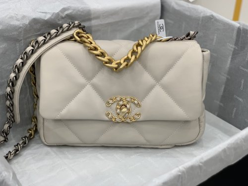 Chanel Womens Bags Shoulder Messenger Bags Chanel 19 Flap Bag Luxury Brand with Original Box