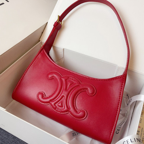 Celine Womens Bags Crossbody Design Luxury Brand CROSSBODY OVAL PURSE CUIR TRIOMPHE IN SMOOTH CALFSKIN with Original Box