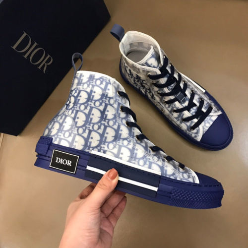 Dior Womens Mens Shoes Sneakers Luxury Brand Unisex Design B23 High-Top Sneaker with Box