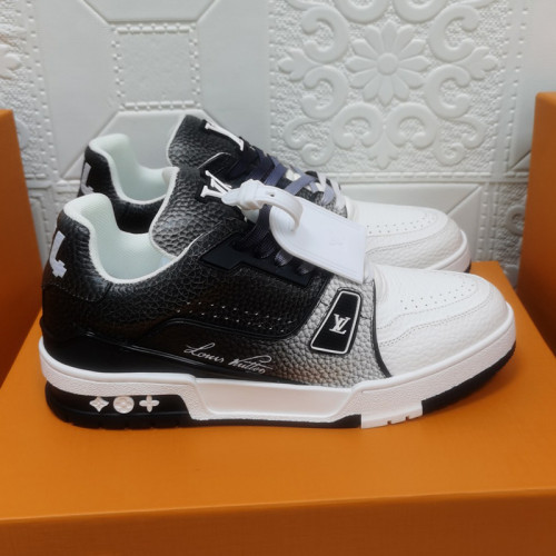 Louis Vuitton Womens Shoes Fashion Sneakers Design Luxury Brand LV TRAINER SNEAKER Mix of materials with Original Box 1A9JI9