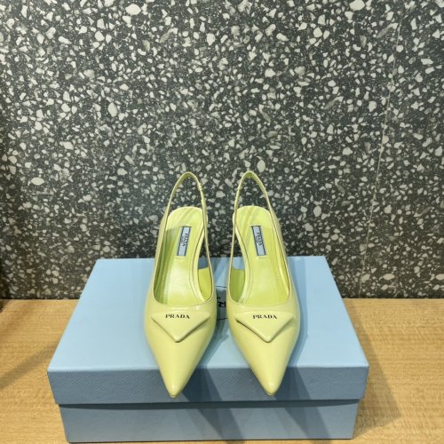 Prada Womens Shoes Slingback Pumps Luxury Brand Casual Shoes for Women with Original Box