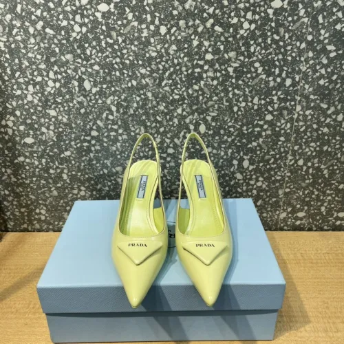 Prada Womens Shoes Slingback Pumps Luxury Brand Casual Shoes for Women with Original Box