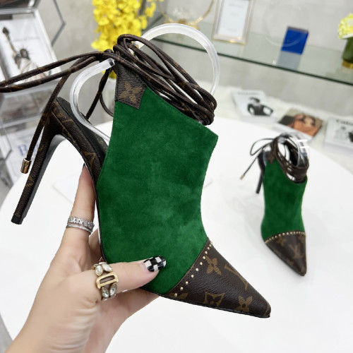 Louis Vuitton Womens Shoes Pumps Sandals Slippers Leather Design Luxury Brand Summer Fashion Sandals with Original Box 9.5cm Heel