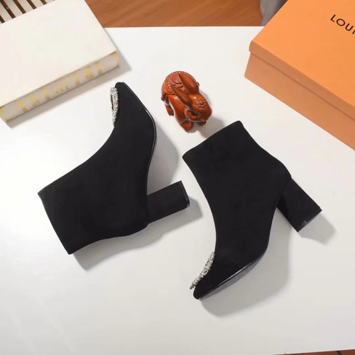 Louis Vuitton Women Shoes Boots Fashion Ankle Boots Luxury Brand Leather Design with Original Box