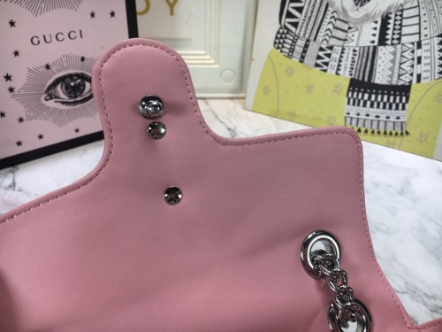 Gucci Womens Bags Shoulder Messenger Bag Luxury Brand Gucci GG Marmont matelassé mini bag with Original Box 446744 UM8AN 1711