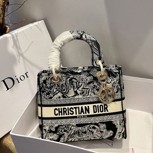 Dior Womens Bags Handbags Luxury Fashion MEDIUM LADY D-LITE BAG Blue Toile de Jouy Reverse Embroidery M0565ORGO_M928