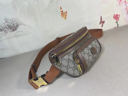 Gucci Mens Bags Shoulder Messenger Bags Luxury Brand Belt bag with Interlocking G with Original Box 682933 92THG 8563