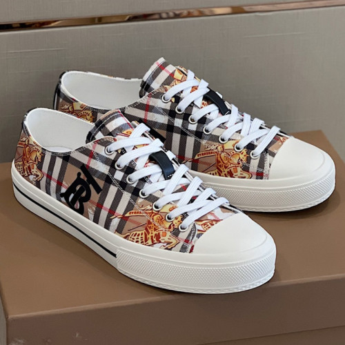 Burberry Men Shoes Fashion Luxury Brand Vintage Cotton Sneaker Casual Shoes for Men with Original Box