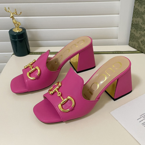 Gucci Womens Shoes Sandals Casual Design Luxury Brand Classic Leather Women's slide sandal with Horsebit with Original Box