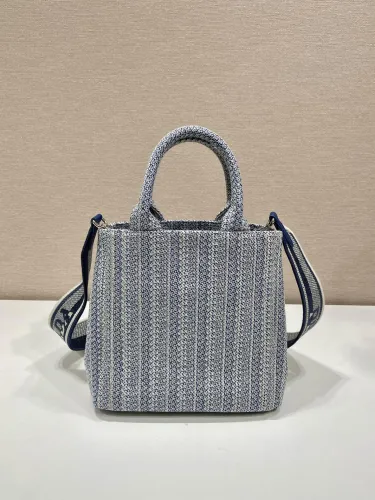 Prada Womens Bags Shoulder Messenger Bags Handbags Luxury Brand Prada Embroidered handbag 1BA343_2FJ7_F0049_V_NOO with Original Box
