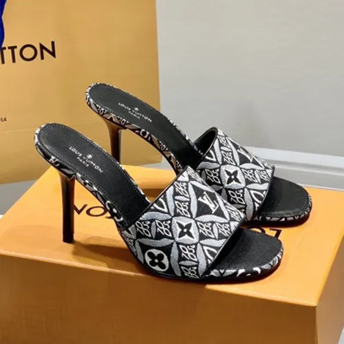 Louis Vuitton Womens Shoes Pumps Sandals Leather Design Luxury Brand Fashion Sandals with Original Box 10cm Heel