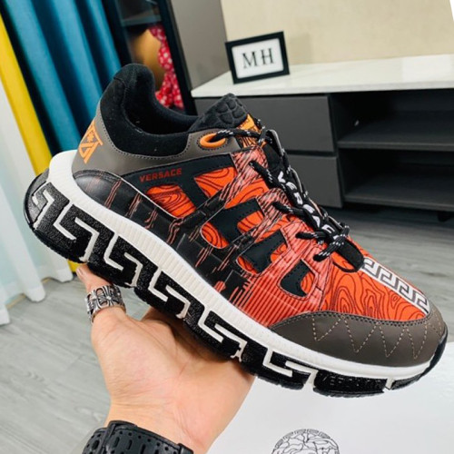 Versace Men Shoes Fashion Design Luxury Brand TRIGRECA SNEAKERS with Original Box