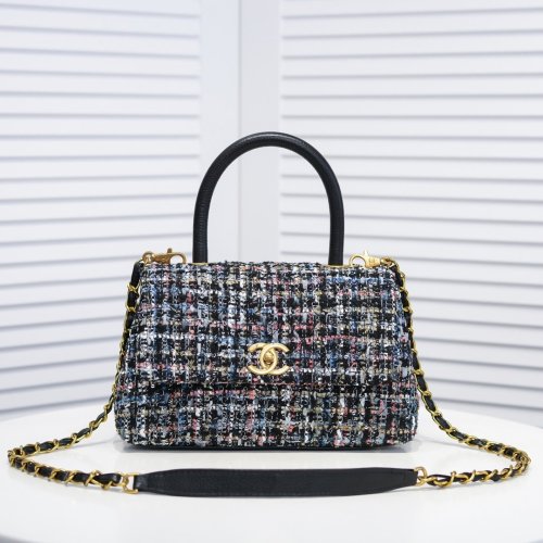 Chanel Womens Bags Shoulder Bag Flap Bag with Top Handle