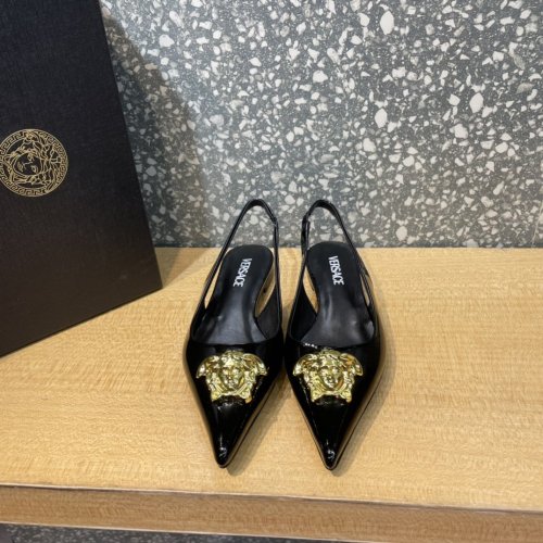 Versace Brand Womens Sandals Shoes Pumps Leather Big Size LA MEDUSA LEATHER PUMPS Design Luxury Brand Sandals for Women