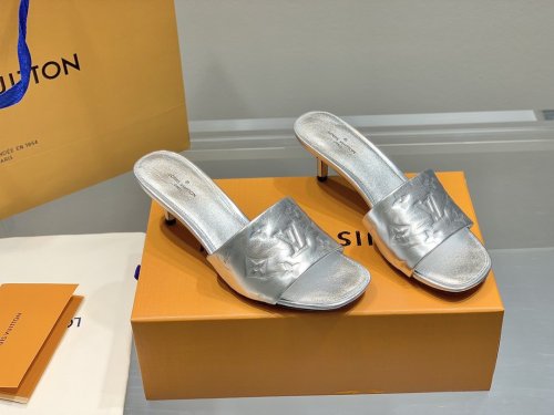 Louis Vuitton Womens Shoes Pumps Sandals Leather Design Luxury Brand Fashion Sandals with Original Box 5.5cm Heel