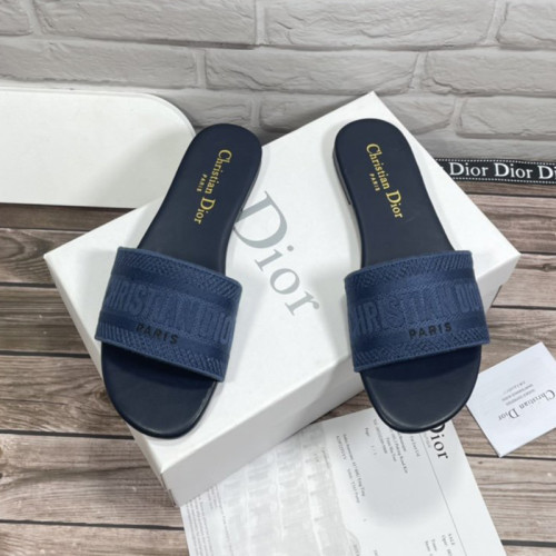 Dior Women Shoes Mule DWAY SLIDE Luxury Brand Womens Sandals Slippers with Original Box