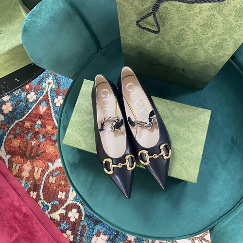 Gucci Womens Shoes Ballet Flat with Horsebit 621161 1RH00 1000