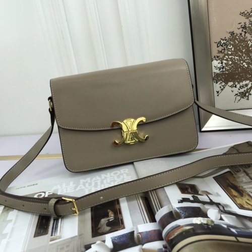 Celine Womens Bag MEDIUM TRIOMPHE BAG IN SHINY CALFSKIN