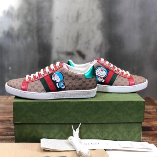 Gucci Womens Shoes Fashion Sneakers Lace-Up Luxury Brand Women's Ace Embroidered Sneaker with Original Box