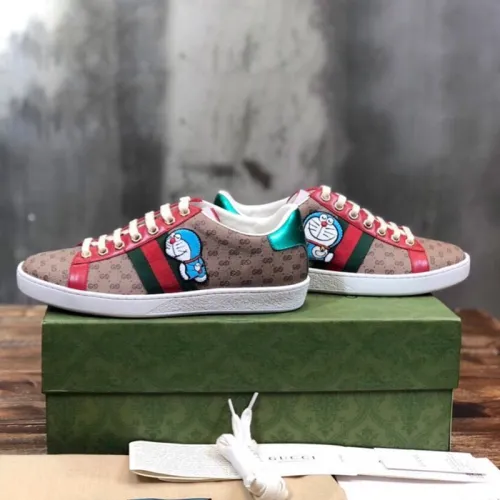 Gucci Womens Shoes Fashion Sneakers Lace-Up Luxury Brand Women's Ace Embroidered Sneaker with Original Box