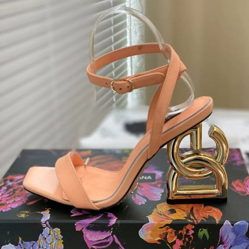 Dolce&Gabbana Womens Shoes Sandals Slippers Luxury Brand Fashion Patent leather sandals with DG Pop heel CR1175A147187515 with Original Box