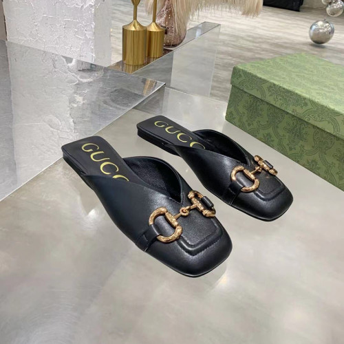 Gucci Womens Shoes Flat Mule with Horsebit