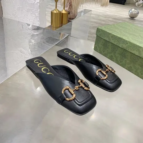 Gucci Womens Shoes Flat Mule with Horsebit