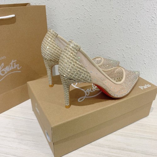Christian Louboutin Womens Shoes Follies Strass High Heels Shoes Pumps 6.5cm 8.5cm