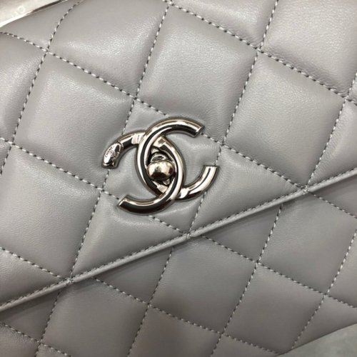 Chanel Womens Shoulder Bags Luxury Brand with Original Box Small Flap Bag With Top Handle Lambskin & Silver-Tone Metal