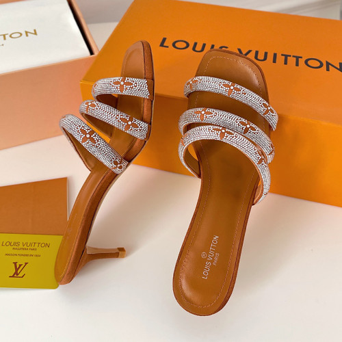 Louis Vuitton Womens Shoes Sandals Slippers Luxury Brand REVIVAL APPEAL MULE 1A93WI calf leather with Original Box 5.5cm Heel