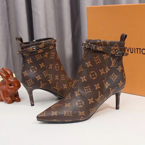 Louis Vuitton Women Shoes Boots Fashion Ankle Boots Luxury Brand Leather Design with Original Box