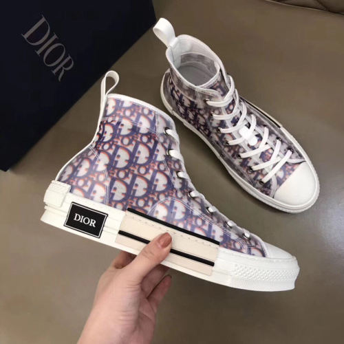 Dior Womens Mens Shoes Sneakers Luxury Brand Unisex Design B23 High-Top Sneaker with Box