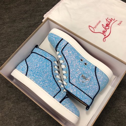 Christian Louboutin Mens Shoes Luxury Brand Red Bottom Design Louis Junior Spikes Flat with Original Box CL sneakers