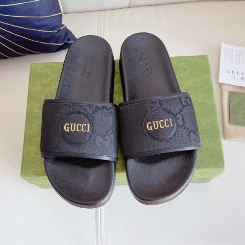 Gucci Mens Shoes Sandals Slides Slippers Luxury Brand Men's Gucci Off The Grid slides in black GG ECONYL with Original Box 644754 H9H90 1000
