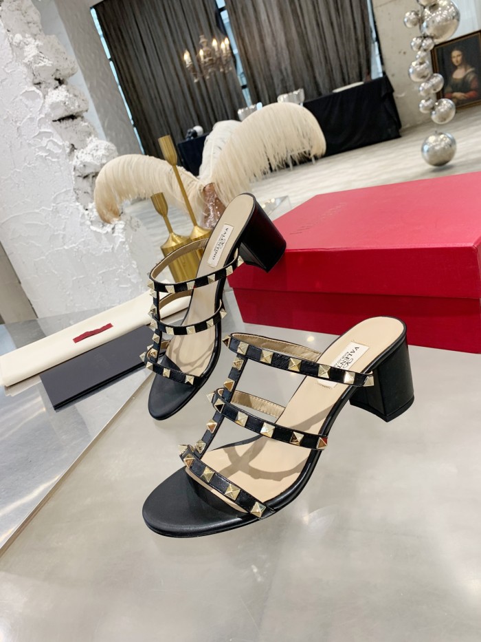 Valentino Women Shoes Mule Flip Flop Sandals ROMAN STUD SLIDE SANDAL IN QUILTED NAPPA with Original Box Luxury Brand