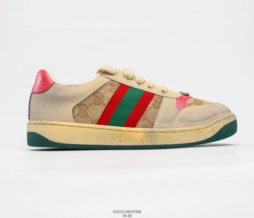 Gucci Distressed Screener Sneakers Womens Shoes 4401E296