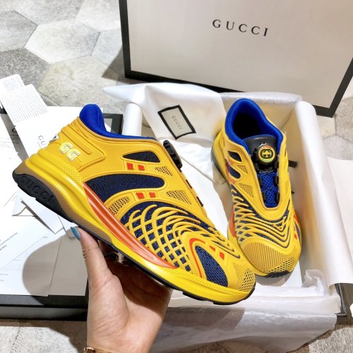 Gucci Mens Shoes Sneakers Luxury Brand Men's Ultrapace R sneaker 624482 2FS10 8762