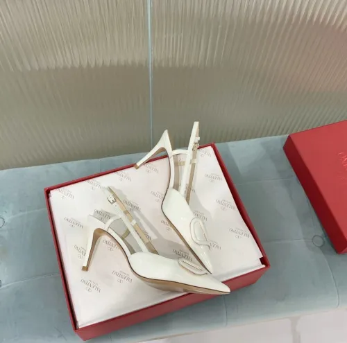 Valentino Women Shoes Mule Flip Flop Sandals VLOGO SIGNATURE CALFSKIN SLINGBACK PUMP 80 MM / 3.15 IN. with Original Box