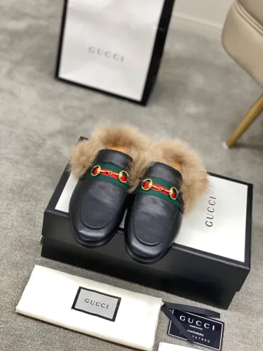 Gucci Womens Shoes Casual Loafers Design Luxury Brand Leather Princetown with Original Box