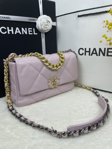 Chanel Womens Bags Shoulder Messenger Bags Chanel 19 Flap Bag Luxury Brand with Original Box