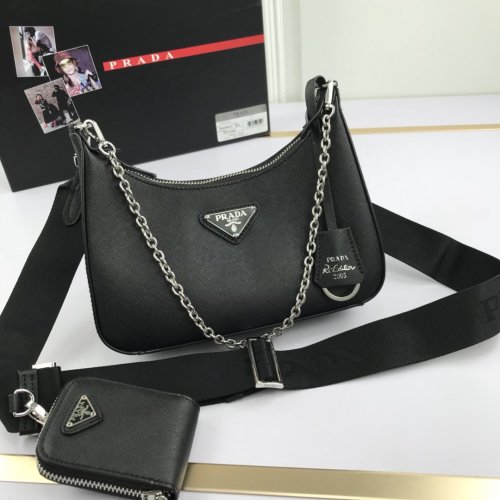 Prada Womens Bags Shoulder Messenger Bag Luxury Brand Prada Bags with Original Box