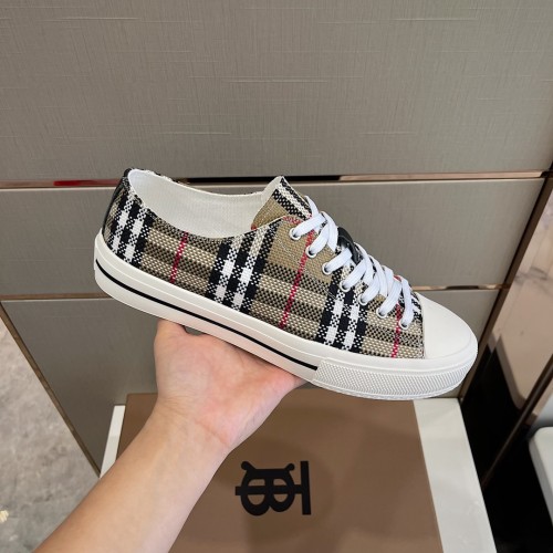 Burberry Men Shoes Fashion Luxury Brand Vintage Cotton Sneaker Casual Shoes for Men with Original Box