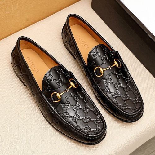 Gucci Mens Shoes Leather Design Luxury Brand Business Dress Shoes for Men with Original Box