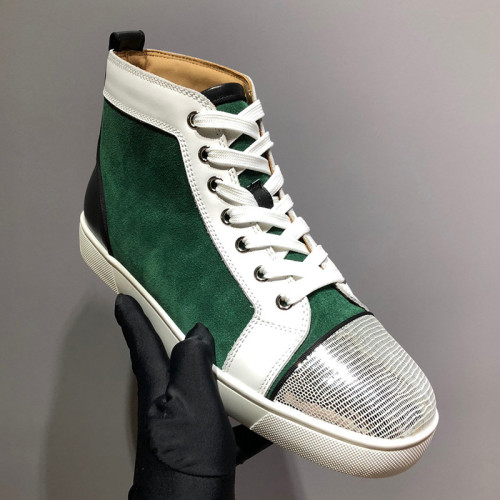 Christian Louboutin Mens Shoes Luxury Brand Red Bottom Design Louis Junior Spikes Flat with Original Box CL sneakers