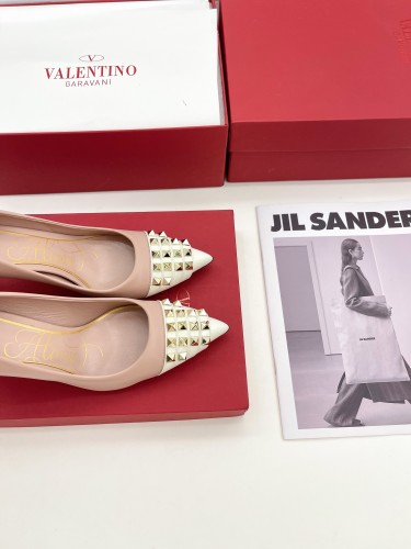 Valentino Womens Shoes ROCKSTUD SLINGBACK PUMP WITH SCULPTED HEEL IN KIDSKIN with Original Box 8cm Heel Design