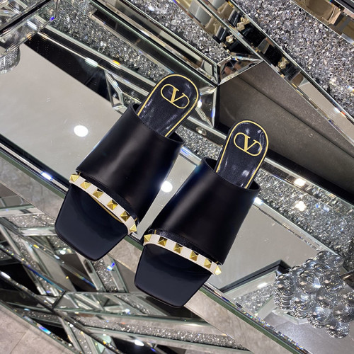 Valentino Womens Shoes Rockstud Sandals Mules 6.5cm