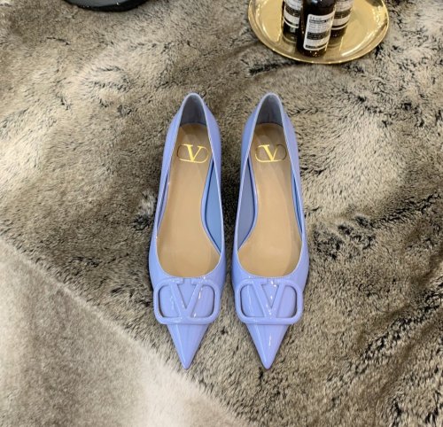 Valentino Women Shoes Mule Flip Flop Sandals VLOGO SIGNATURE CALFSKIN PUMP 45MM / 1.8 IN. Luxury Brand with Original Box