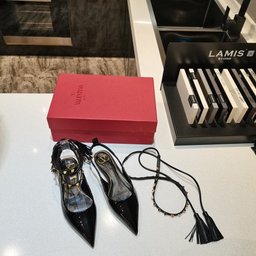 Valentino Womens Shoes Rockstud Slingback Ballet Flat