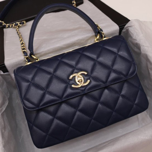Chanel Womens Shoulder Bags Luxury Brand with Original Box Small Flap Bag With Top Handle Lambskin & Gold-Tone Metal